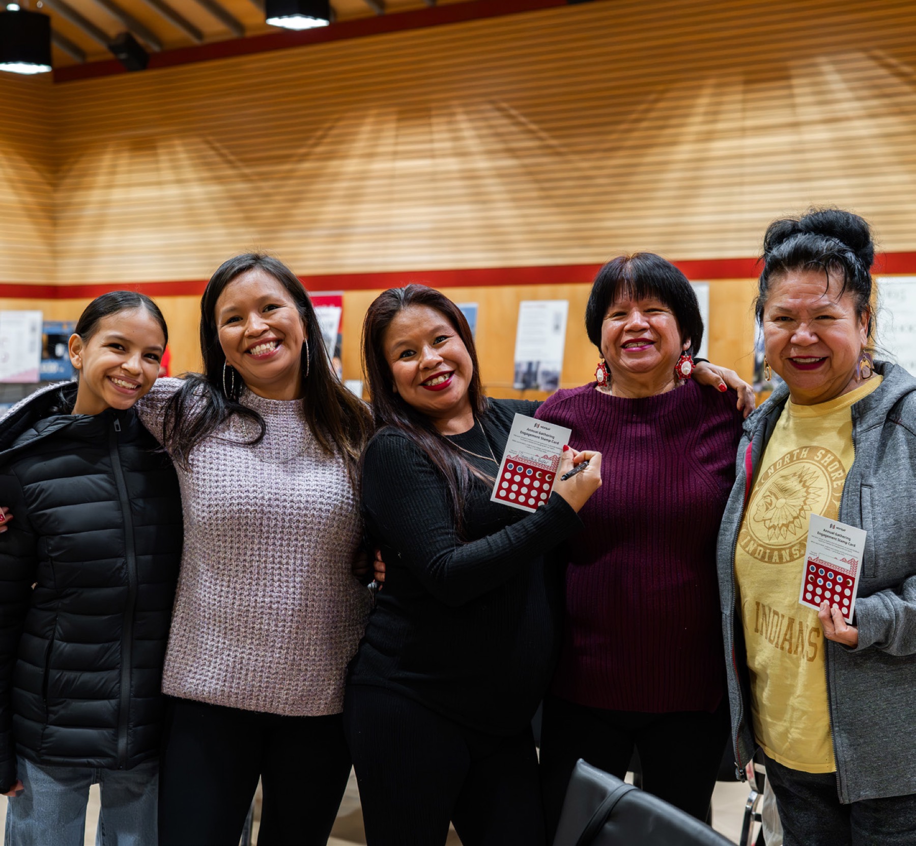 Community members together at a Nch’ḵay̓ engagement event